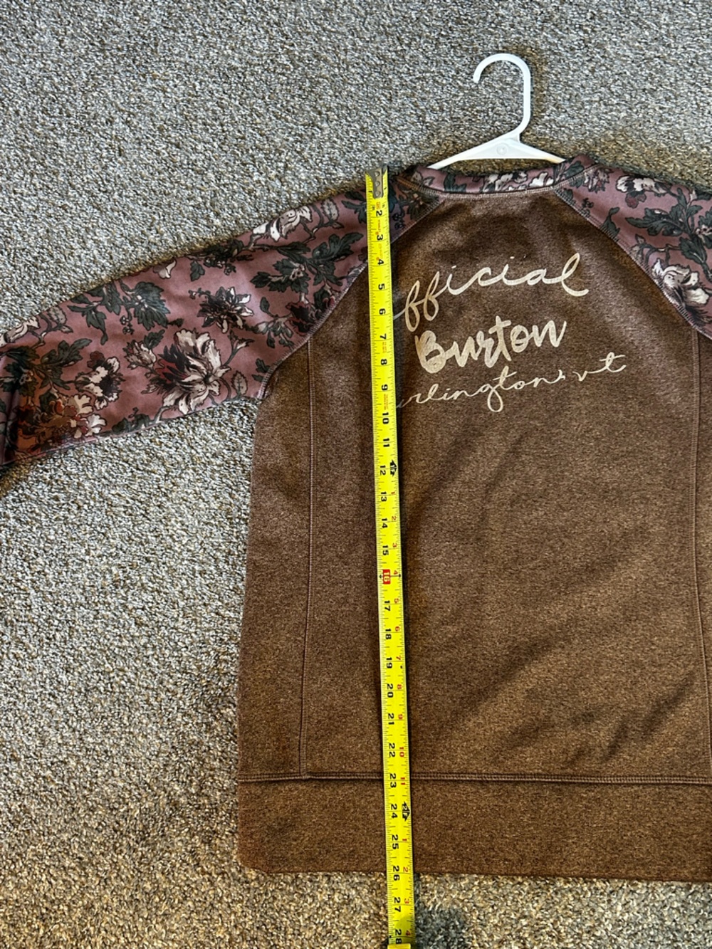 Burton Floral Raglan Sweatshirt Small Brown Earthy Cottagecore Outdoorsy Top - Picture 8 of 10